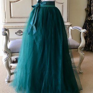 Women Plus And Regular Size Long Maxi A-Line Tutu Tulle Skirt